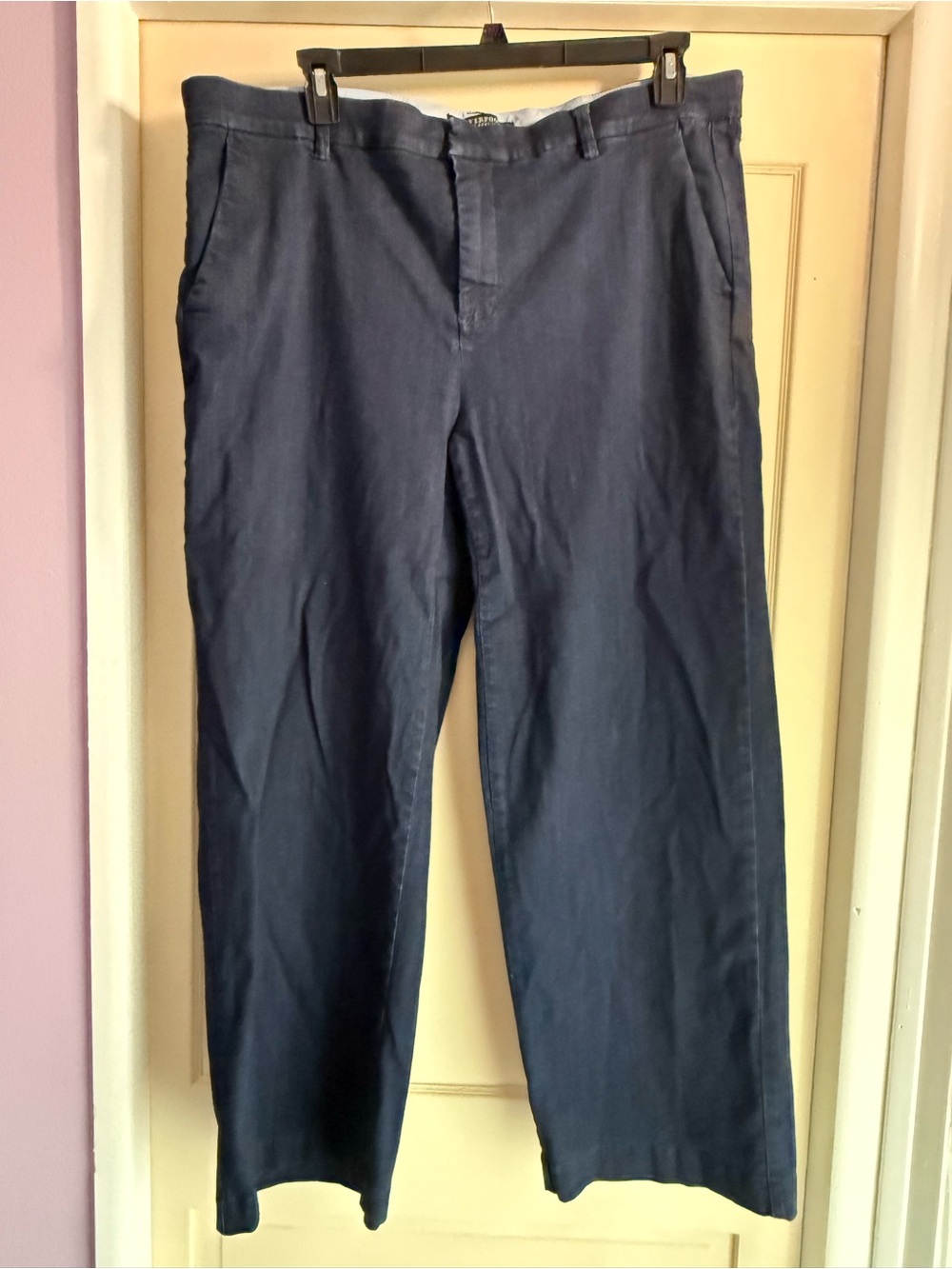 Liverpool Wide Leg Jeans in Navy Blue